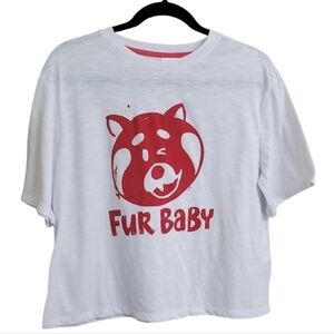 Disney Red Fur Baby Pajama Top Med White/Red